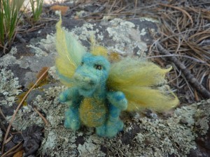 Elizabeth Barber's Needle Felted Dragon